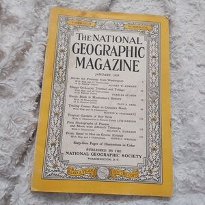 Vintage January 1953 National Geographic Magazine Nostalgia Classic